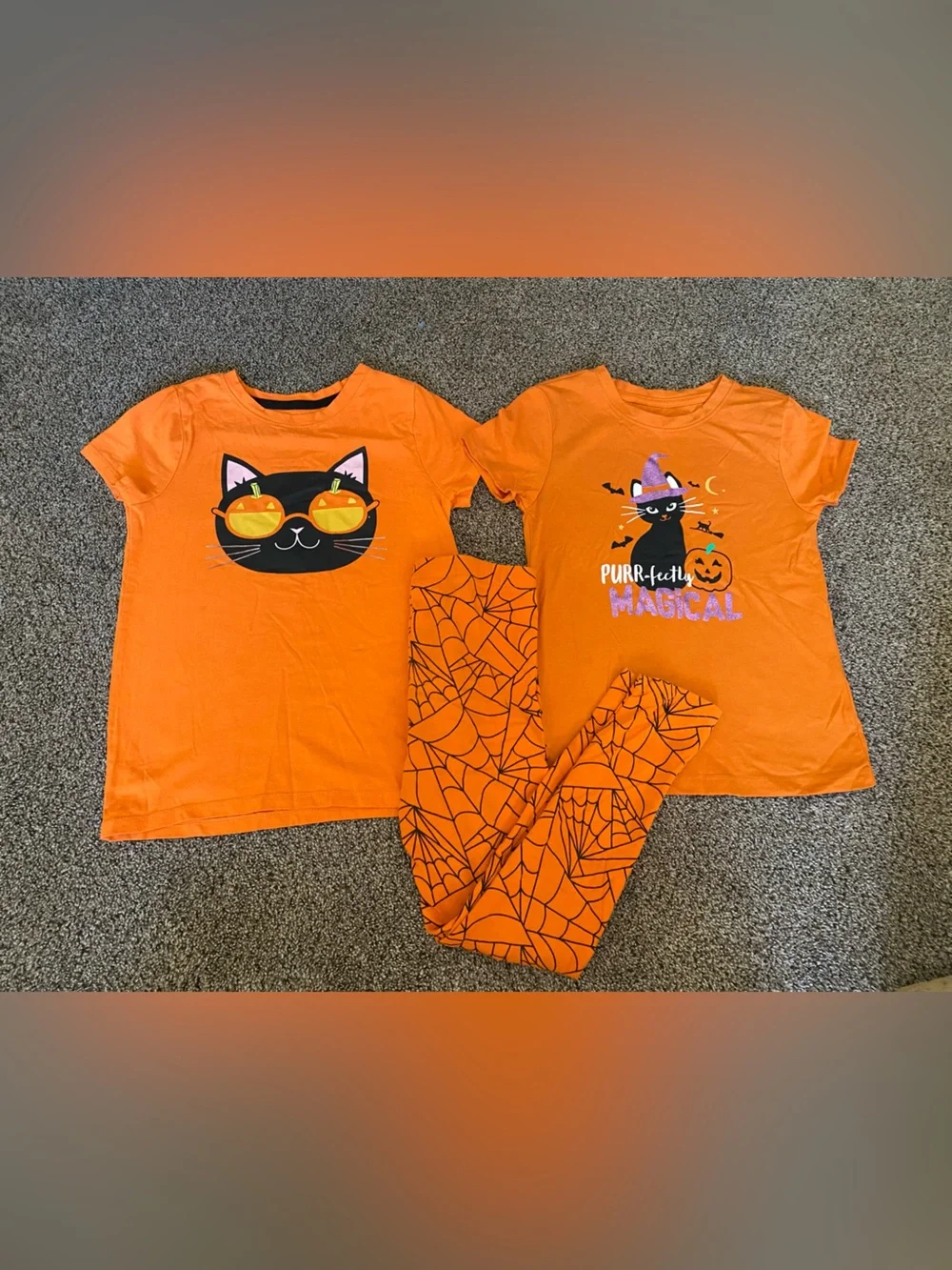 Girl’s Size 6/6x Halloween Graphic Tees and Leggings